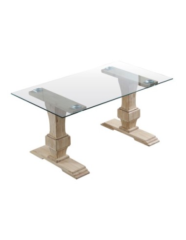 Mesa Comedor Versalles 160 X 90 Cm  Cristal / Nordish