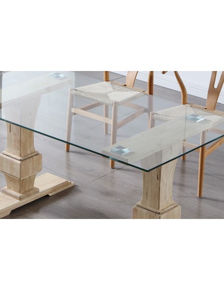 Mesa Comedor Versalles 160 X 90 Cm  Cristal / Nordish