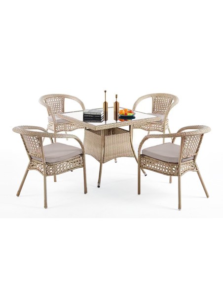 Mesa Cuadrada Terraza Boracay 90 Cm Rattan