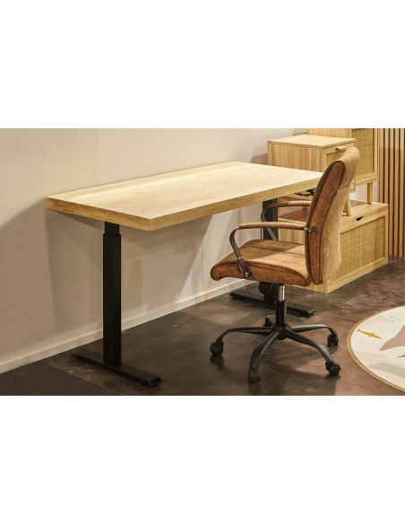 Mesa Escritorio / Despacho Motorizada Elevable Stand 140 X 70 Cm Nordish / Negro