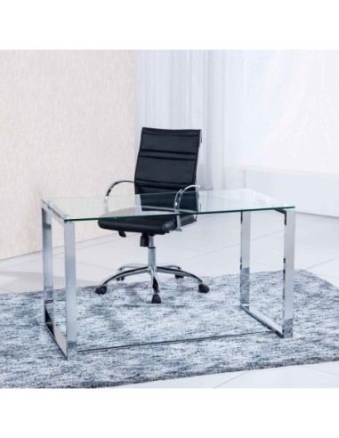 Mesa Estudio Benetto 120 X 60 Cm  Patas Cromo