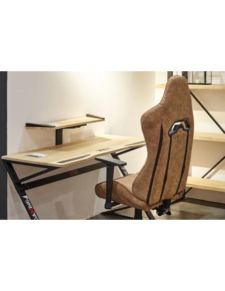 Mesa Gamer Xtr Pro 120 X 60 Cm Roble Nordish / Negro