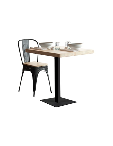 Mesa Moss 60 X 60 Cm  Roble Nordish / Negro