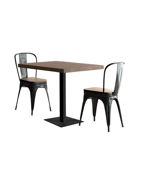 Mesa Moss 80 X 60 Cm Roble American / Negro