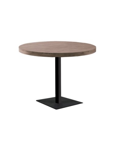 Mesa Moss Redonda D-110 Cm Roble American / Negro