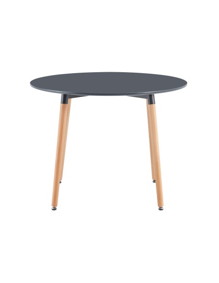 Mesa Redonda Fija Nordika 100 Cm Gris / Haya