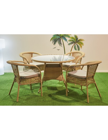 Mesa Redonda Terraza Boracay 105 Cm Rattan