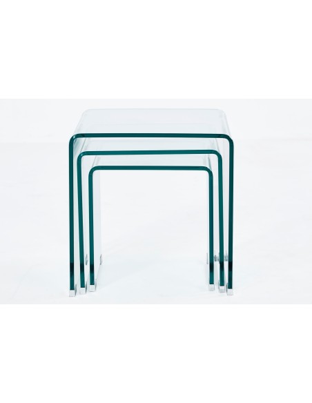 Mesa Rincon Nido Glass Cristal Transparente