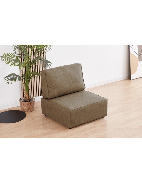 Modulo Con Respaldo 90 X 93 Cm Sofá Modular Mou Tejido Beige