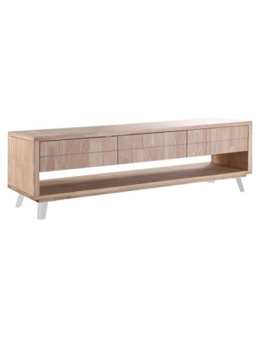 Mueble Tv Berg 180 X 40 Cm Roble Nordish / Blanco