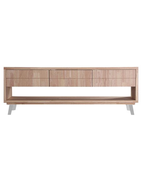 Mueble Tv Berg 180 X 40 Cm Roble Nordish / Blanco