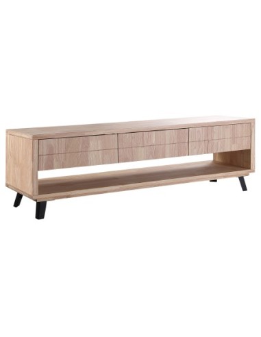 Mueble Tv Berg 180 X 40 Cm Roble Nordish / Negro