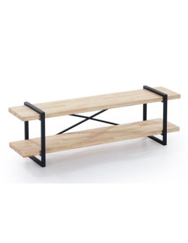 Mueble Tv Plank Roble Nordish / Negro