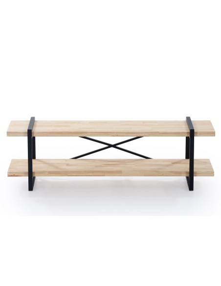 Mueble Tv Plank Roble Nordish / Negro