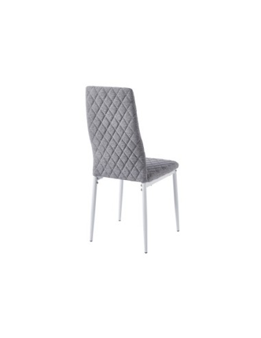 Silla Comedor Anita Tejido Gris / Blanco