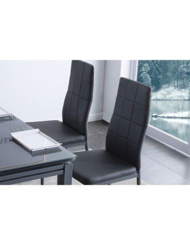 Silla Comedor Laia SíMil Piel  Gris