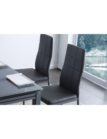 Silla Comedor Laia SíMil Piel  Gris