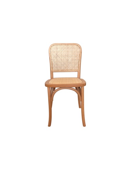 Silla Comedor Madera Toscana Natural Claro / Rattan