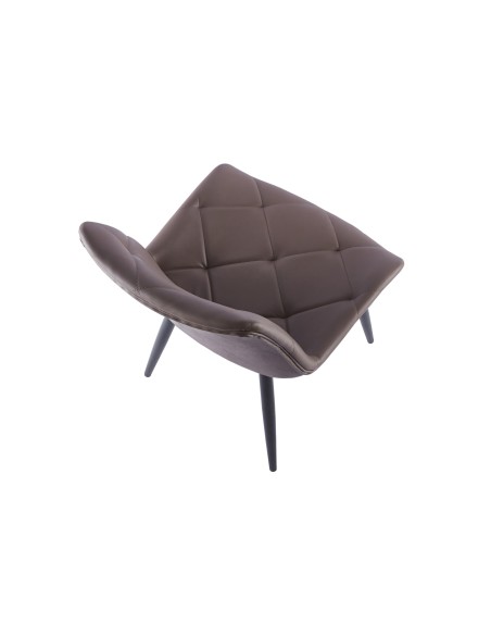 Silla Comedor Marlene Simil Piel Topo / Negro