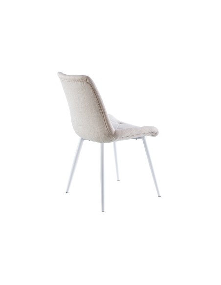 Silla Comedor Marlene Tejido Beige / Blanco
