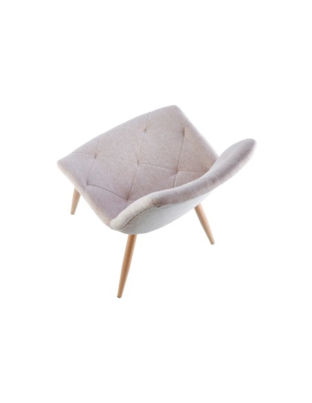 Silla Comedor Marlene Tejido Beige / Oak