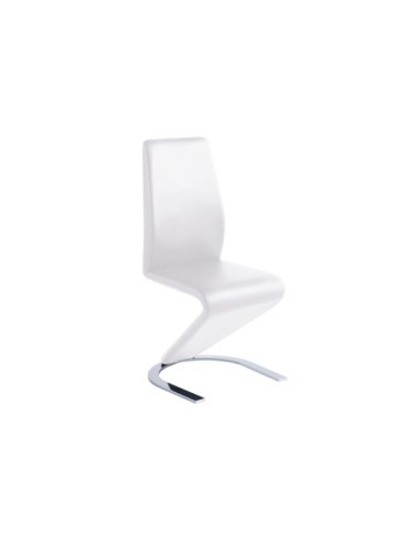 Silla Comedor Qatar Simil Piel Blanco