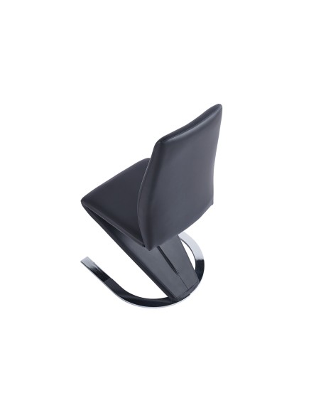 Silla Comedor Qatar Simil Piel Negro