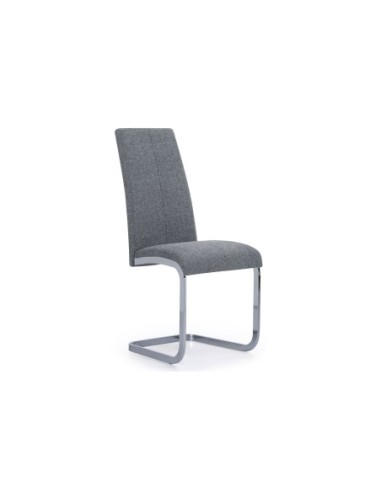 Silla Comedor Smile Tejido Gris / Cromo