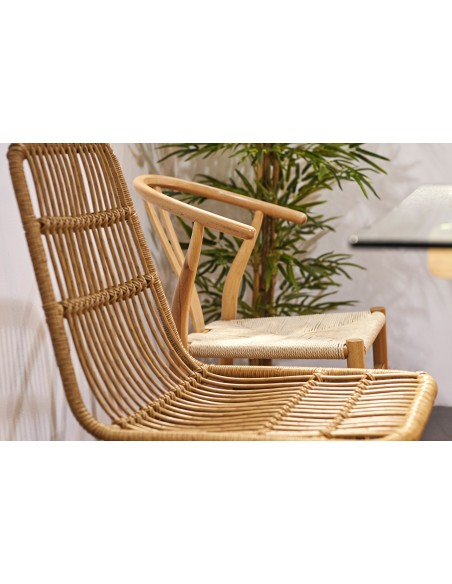 Silla Comedor Thai Rattan SintéTico  Marron / Negro