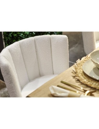 Silla Comedor Tulip Crochet Nieve