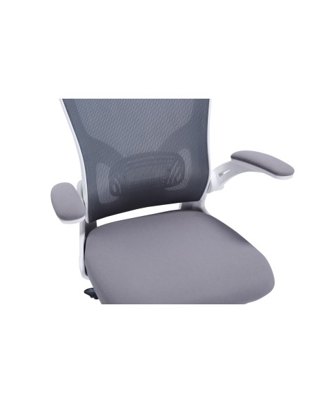 Silla Giratoria Lexi Red Transpirable Gris / Estructura Blanca