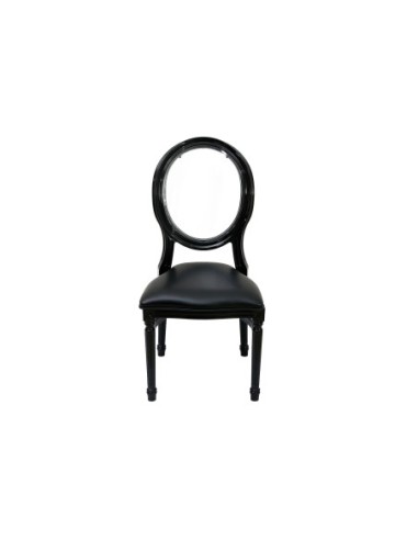 Silla Luis Xv Negro / Transparente