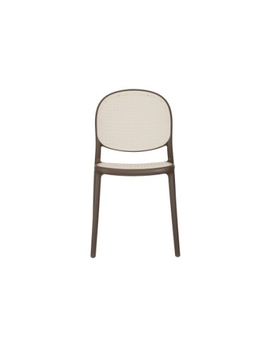 Silla Masia Polipropileno Topo / Rattan