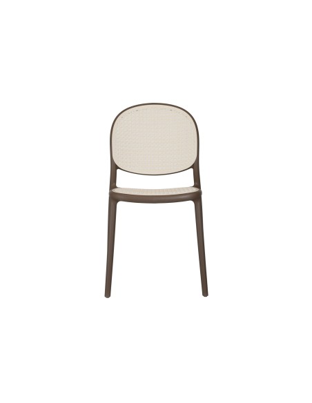 Silla Masia Polipropileno Topo / Rattan