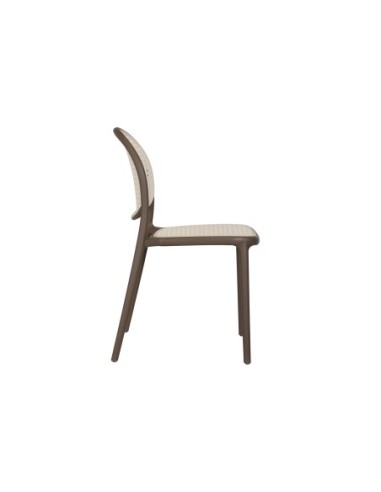 Silla Masia Polipropileno Topo / Rattan