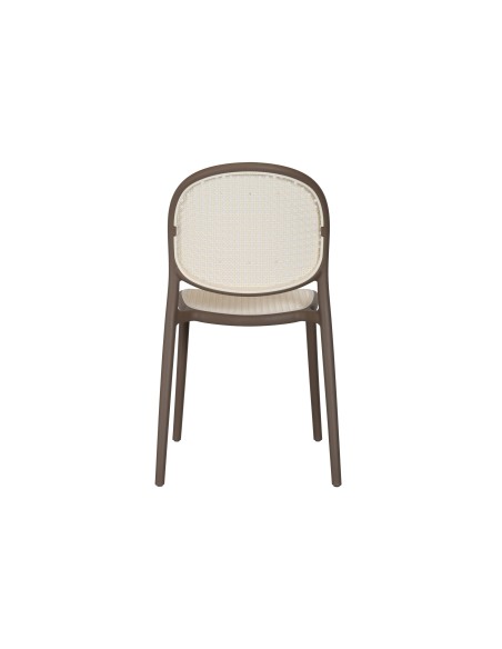 Silla Masia Polipropileno Topo / Rattan
