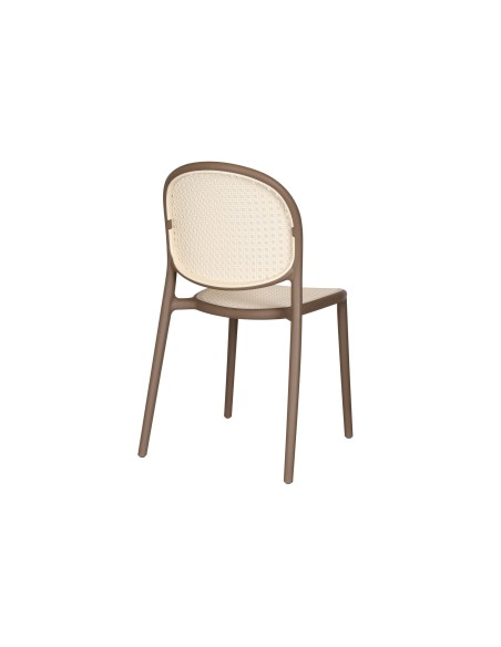 Silla Masia Polipropileno Topo / Rattan