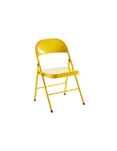 Silla Plegable Metalica Folk Amarillo