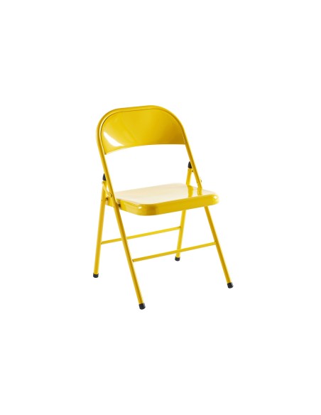 Silla Plegable Metalica Folk Amarillo
