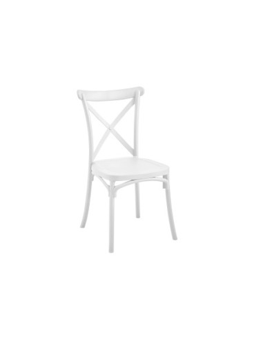 Silla Polipropileno Crossback Blanco