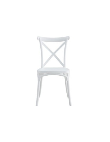 Silla Polipropileno Crossback Blanco