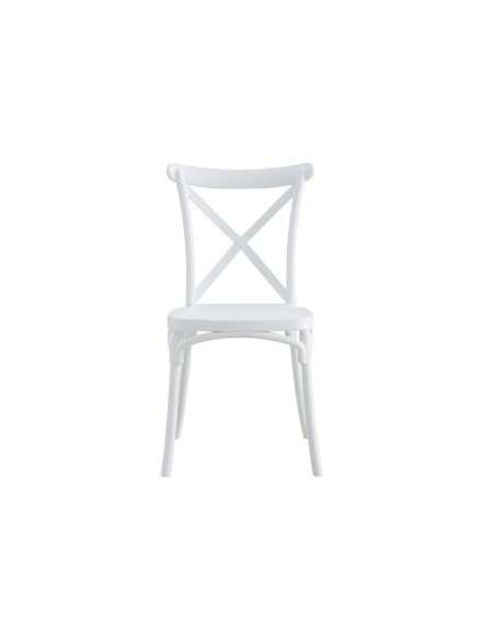 Silla Polipropileno Crossback Blanco