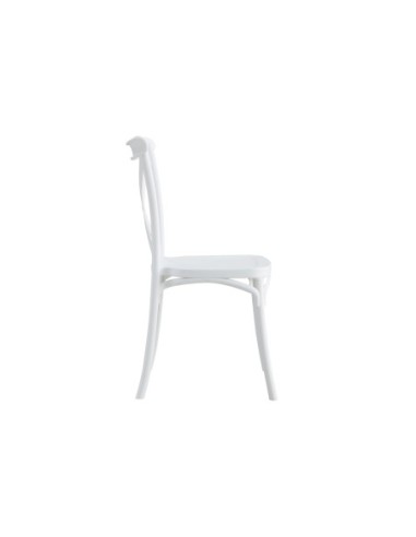 Silla Polipropileno Crossback Blanco