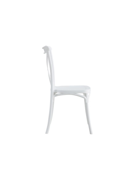 Silla Polipropileno Crossback Blanco