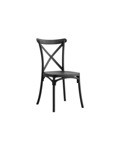 Silla Polipropileno Crossback Negro