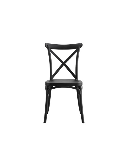 Silla Polipropileno Crossback Negro