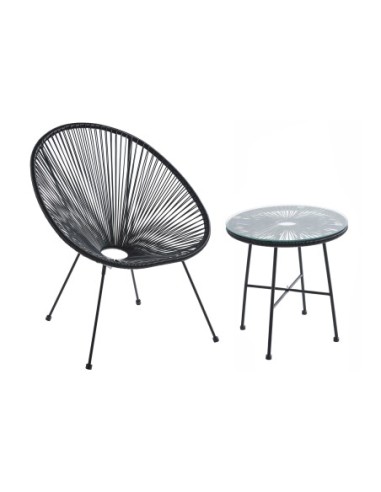 Sillón Acapulco Negro D - 80 Cm