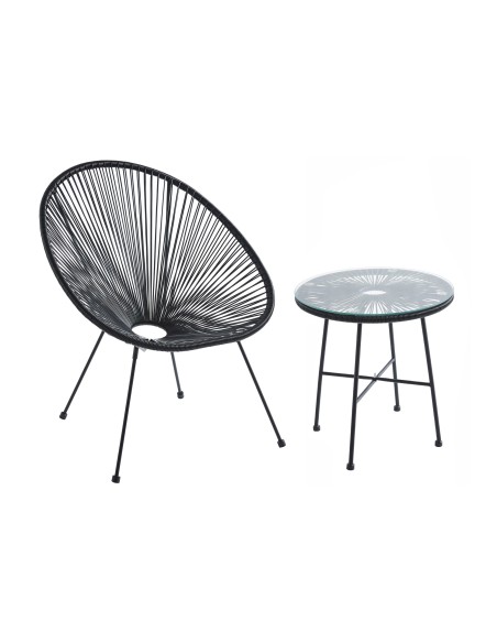 Sillón Acapulco Negro D - 80 Cm