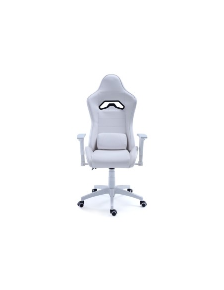 Sillón Gamer  Giratorio Y Reclinable Jordan Simil Piel Blanco