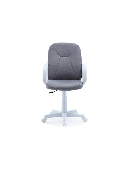 Sillon Giratorio Genesis Tejido Gris Pearl / Estructura Blanca